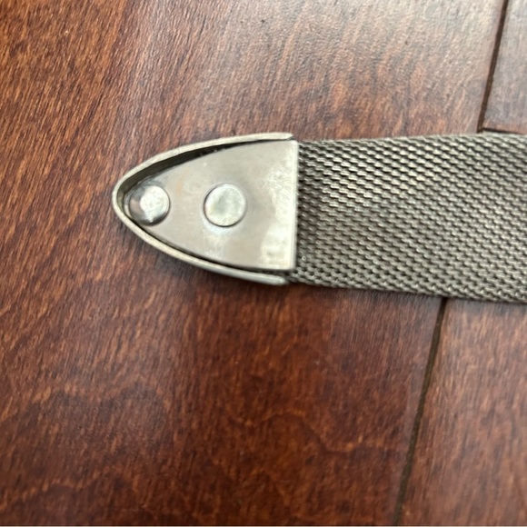 Women’s Silver Toned Mesh and Black Leather Belt, Size Small - Picture 14 of 16